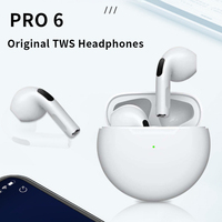 PRO6 TWS wireless earphones bt5.0 smart touch control headphone sport earbuds stereo music headset for for Xiaomi/Android/iPhone