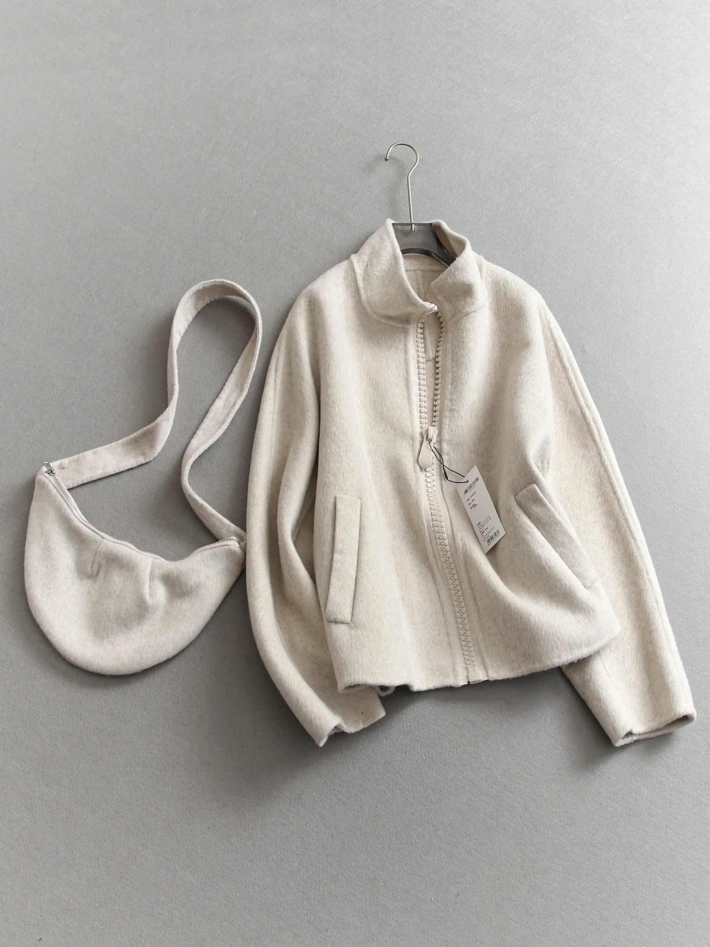 

Double-Faced Woolen Casual Long-Sleeve Stand-Collar Women's Coat Versatile Comfortable Warm Fashionable Pure Color N971