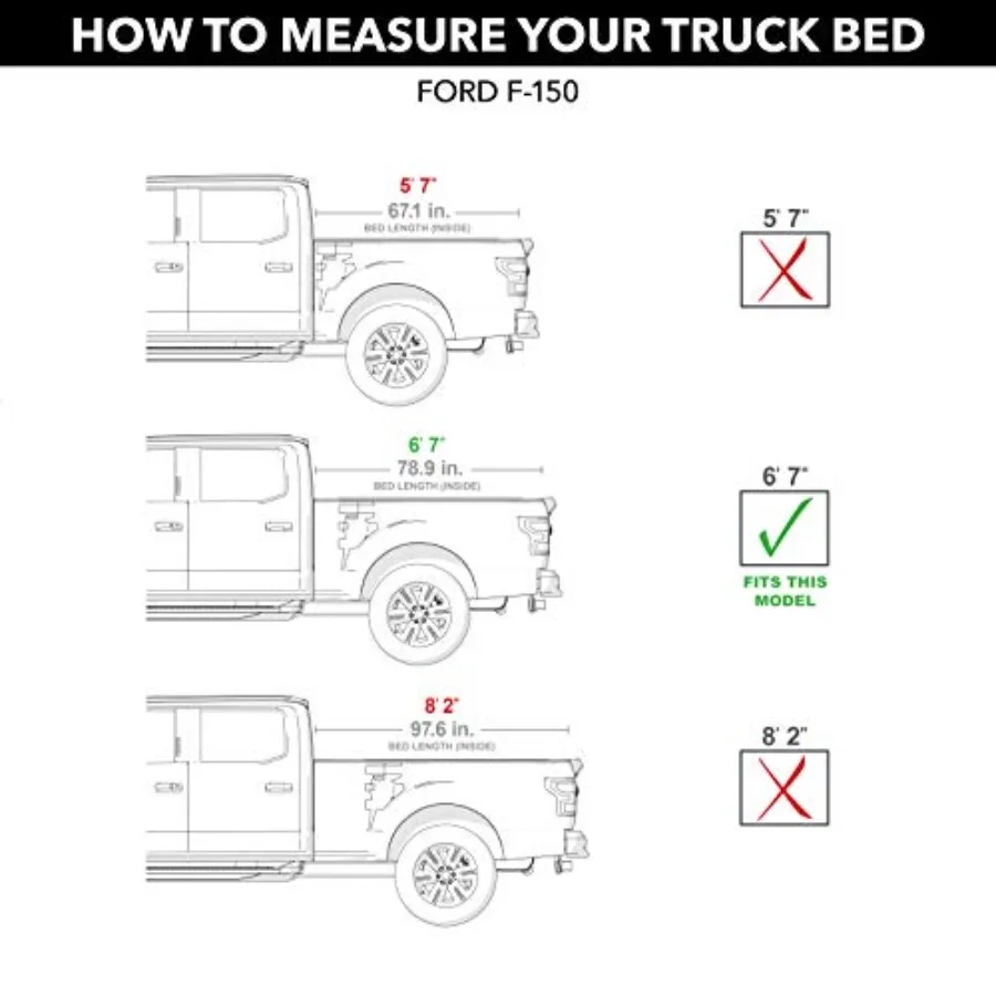 TruXport لينة نشمر شاحنة السرير غطاء تونيو ل 2015 2025 F150 6 '7 السرير 78.9 سهلة التركيب مقاومة الطقس قفل آمن