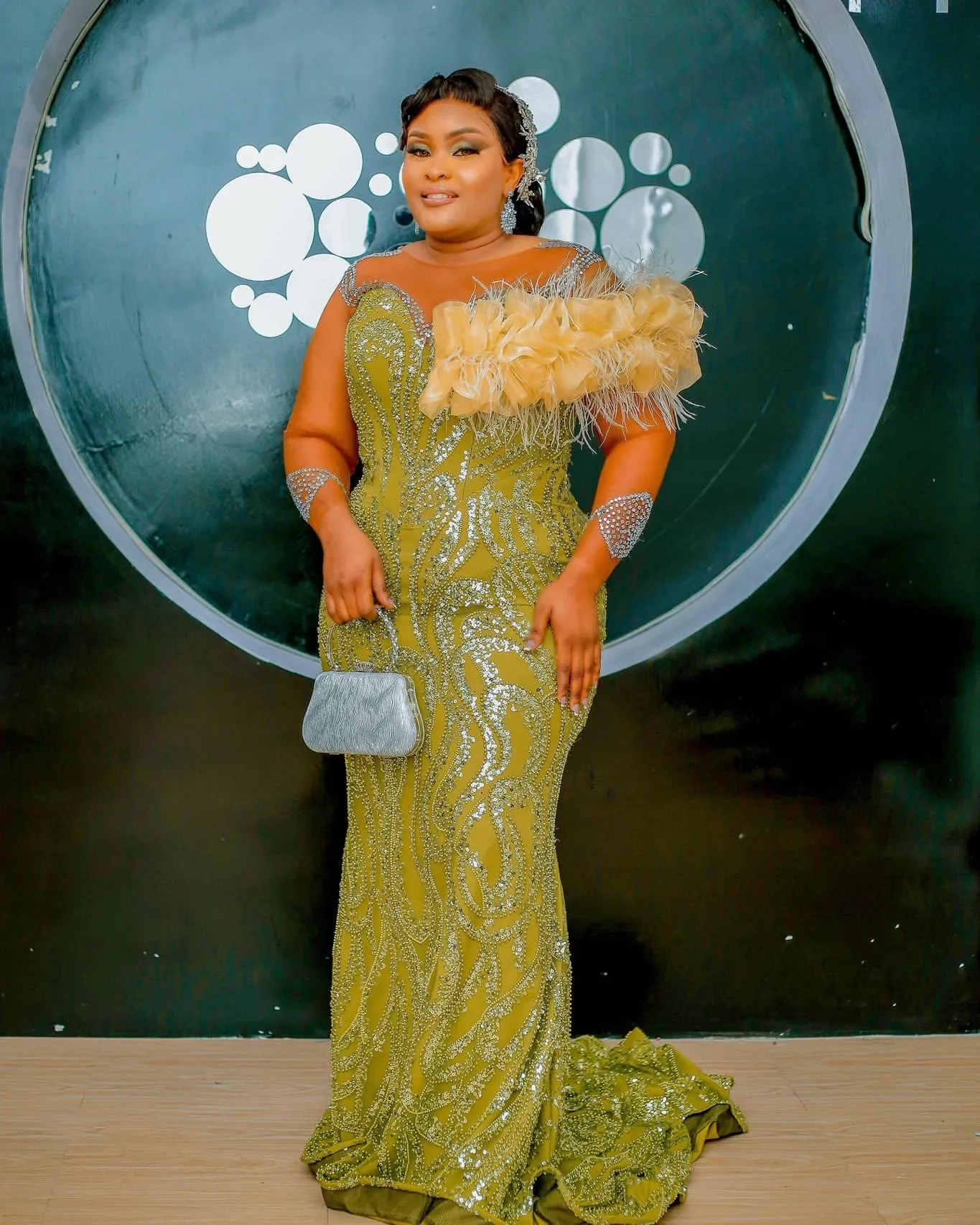 Olive Green Mermaid Prom Dress Fulllace Beaded Dresses For Special Occasions Rinestones Long Evening Formal Party Birthday Secon