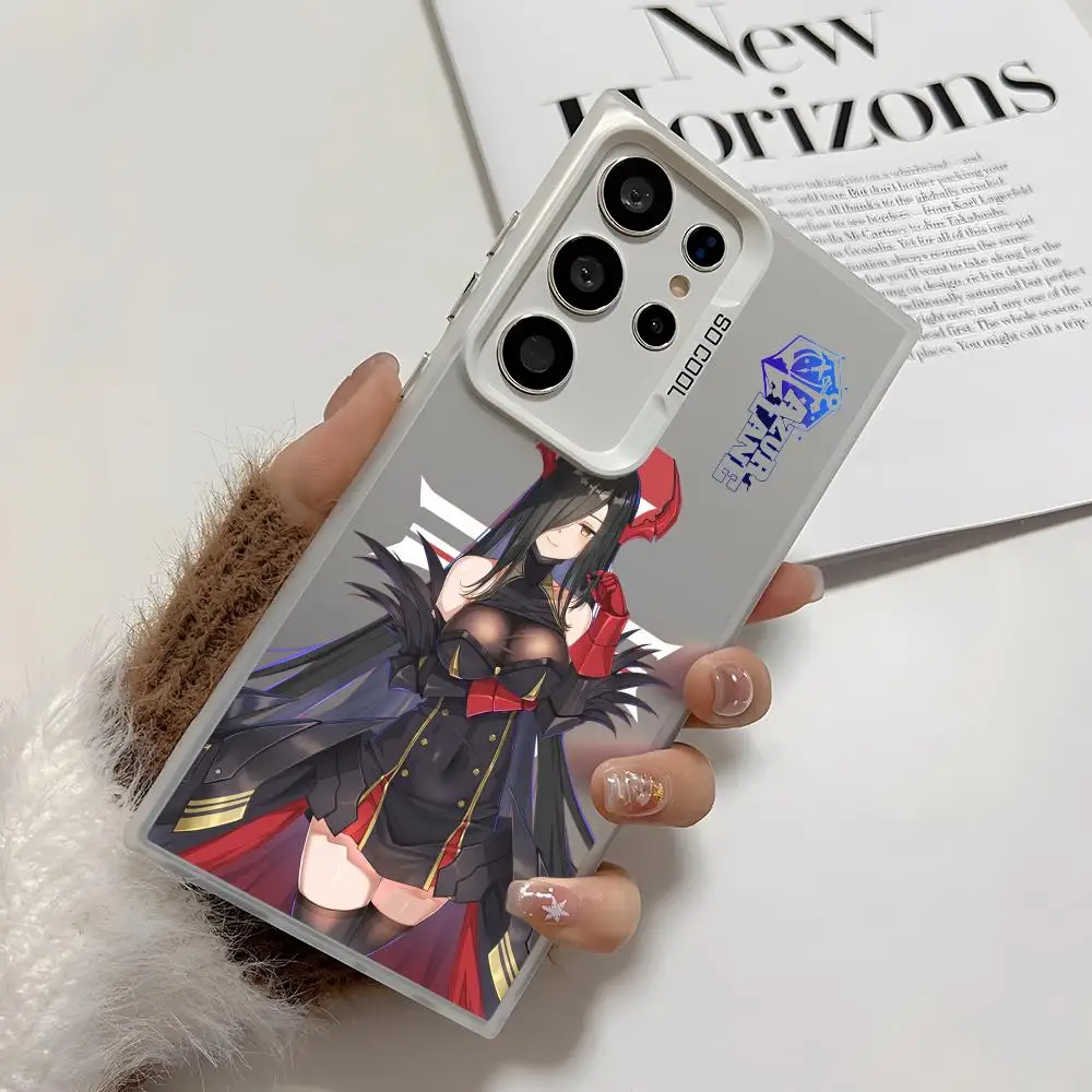 A-Azur Lane Friedrich Custodia per telefono per Samsung Galaxy S25 Edge S24 S23 S22 S21 S20 Ultra Funda Cover in silicone argento