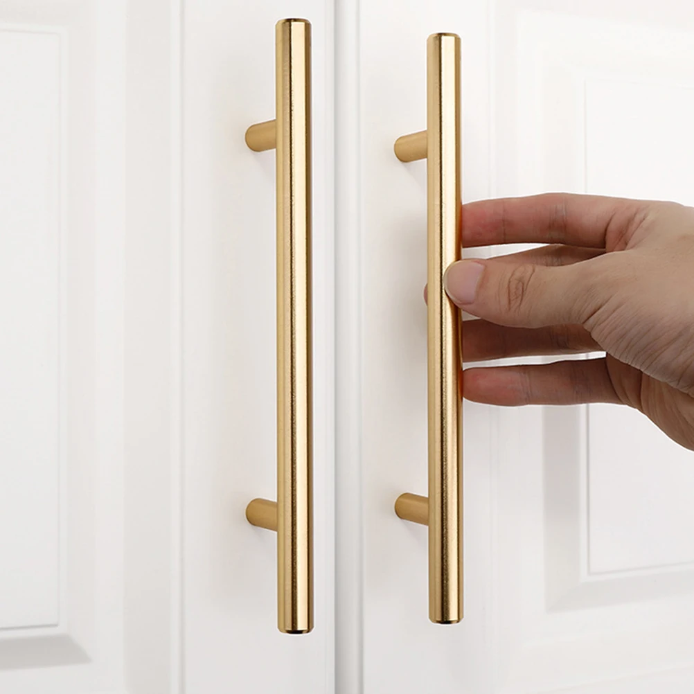 

Aluminum Alloy H les Solid Cabinet Pulls Golden Sturdy Drawer Pulls Modern Kitchen Bedroom Furniture Wardrobe Accessories