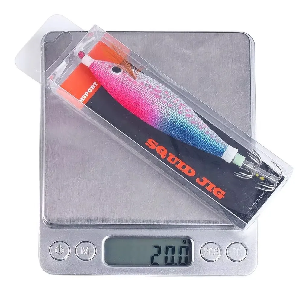 2pcs Luminous Design Fishing Lure Set 11CM-13G Size Wooden Material Hard Bait Lure Hard Body Squid Hook Lure Saltwater Fishing