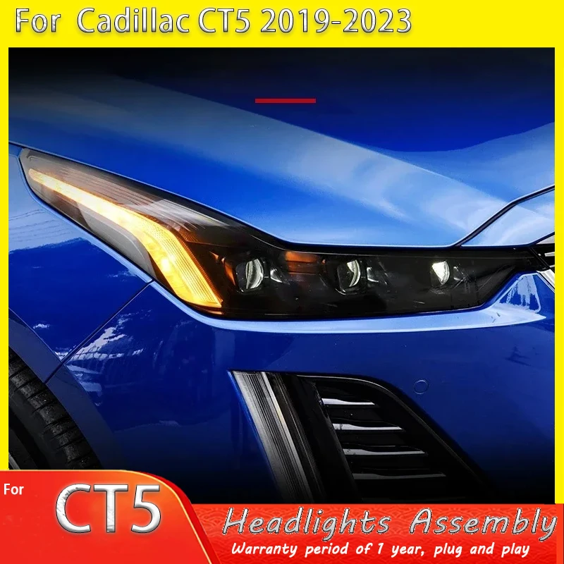 Led Front Lights For Cadillac CT5 Headlight 2019-2023 Accessories Upgrade Matrix headlight DRL Led Headlamp Plug And Play