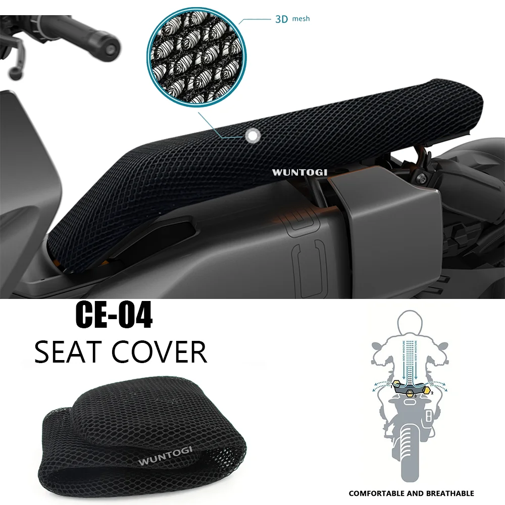 

CE04 Accessories Motorcycle Seat Covers Seat Protect Cushion Nylon Mesh Fabric Saddle CE04 Seat Cover for BMW CE 04 CE-04