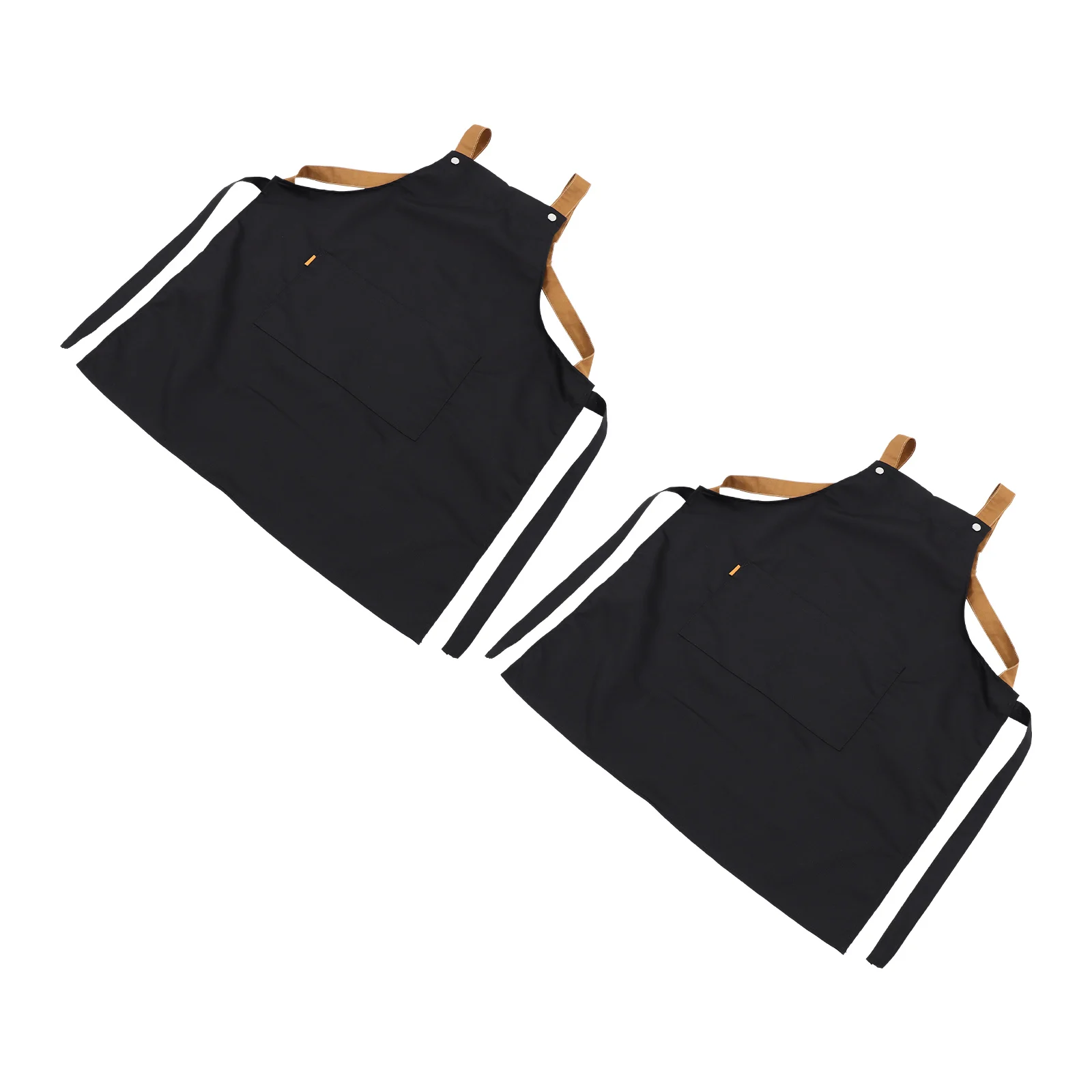 

2pcs Aprons With Pockets Reusable Kitchen Cooking Canvas For Home Restaurant Use Working Apron For Cooking Grilling