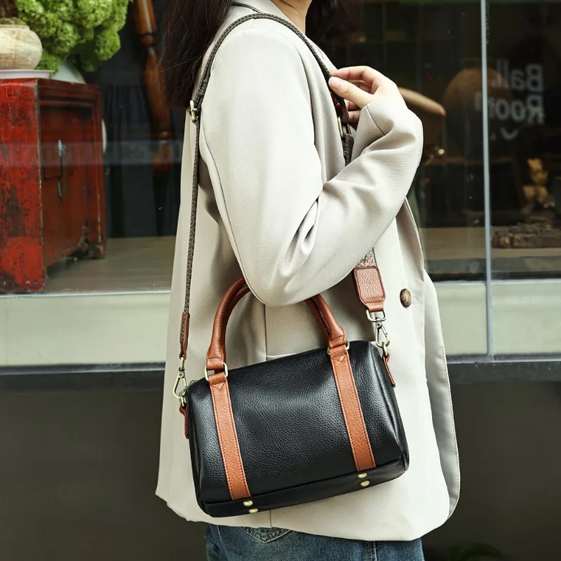 Genuine Leather Shoulder Bags for Women 2025 Winter Y2K Trend Female Crossbody Bag Lady Handbags and Purses Retro Tote Bag Bolso