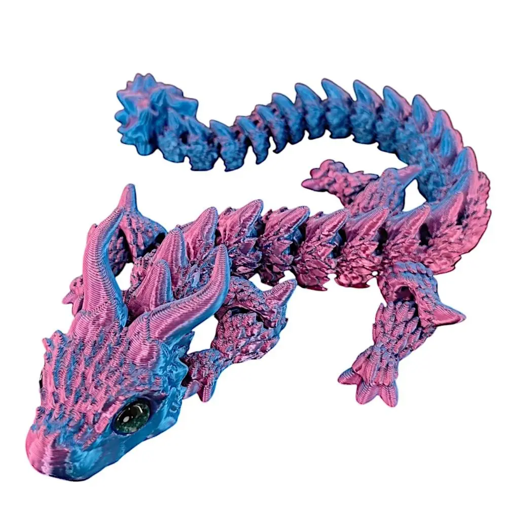 Olho simulado 3D impresso dragão tudo-em-um moldagem dragão chinês 3D impresso Diceratops dragão laser flexível
