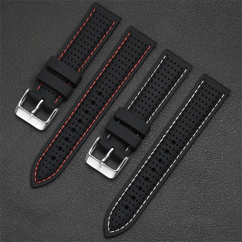 Quick Release Soft Watchband Silicone Waterproof for Mido Commander Helmsman Orange Baroncelli Black Men Replace Watch Strap