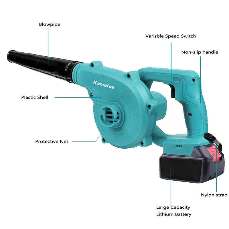 Kamolee Garten Home Bläst Staub Hand 21000rpm Cordless Vakuum Saubere Luft Gebläse & Saug 2 In 1 Operat PowerTool für Makita 18v