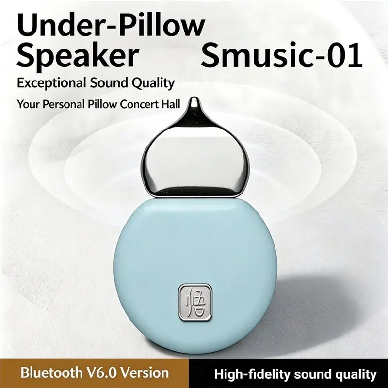 PORK-Portable Music Box Sleep Aid With Bone Conduction, Bluetooth, White Noise, Under-Pillow Music, Convenient For Home