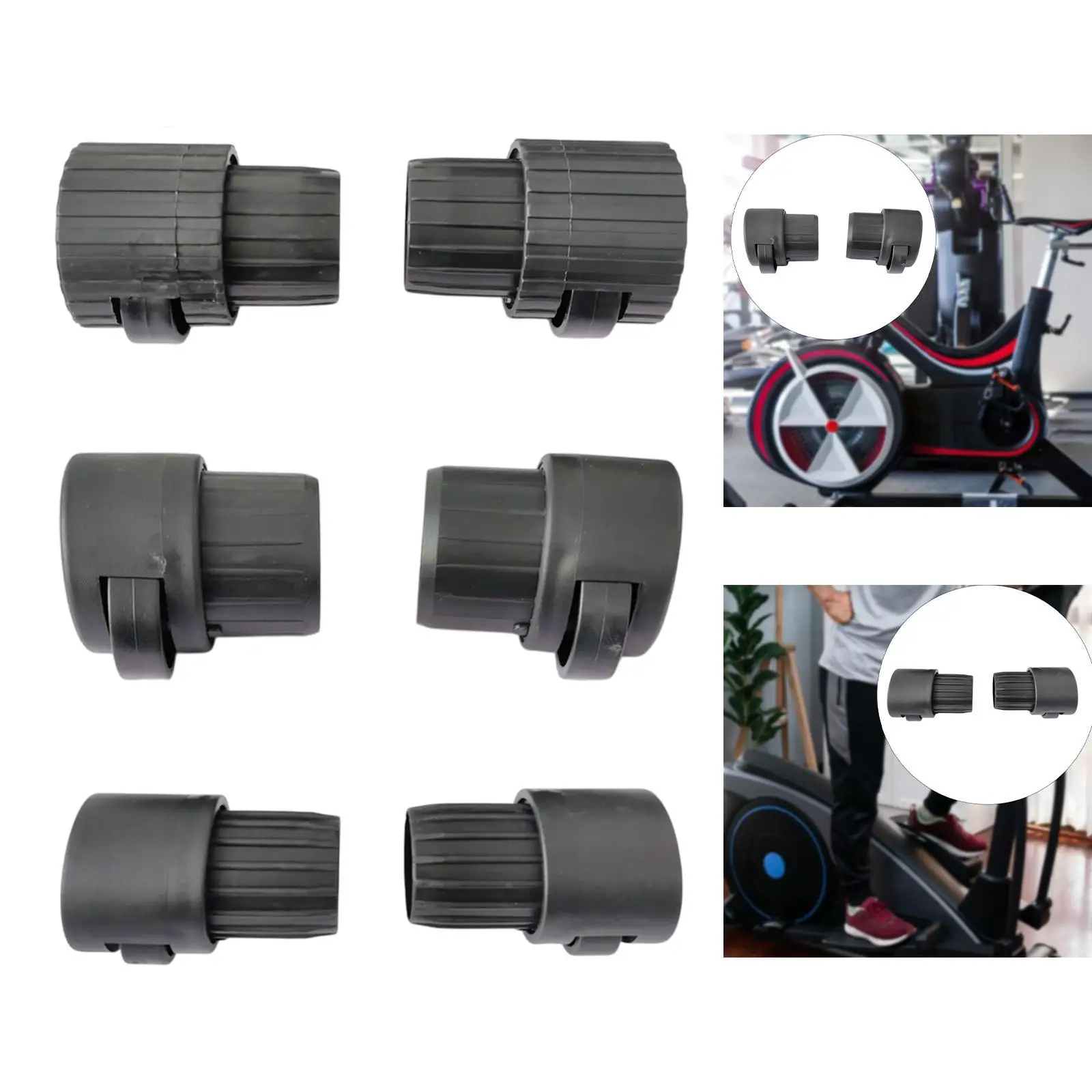 2 Pieces Exercise Equipment Casters Floor Protectors Convenient Easy to Install Movable Rollers for Gym Sports Fitness Workout