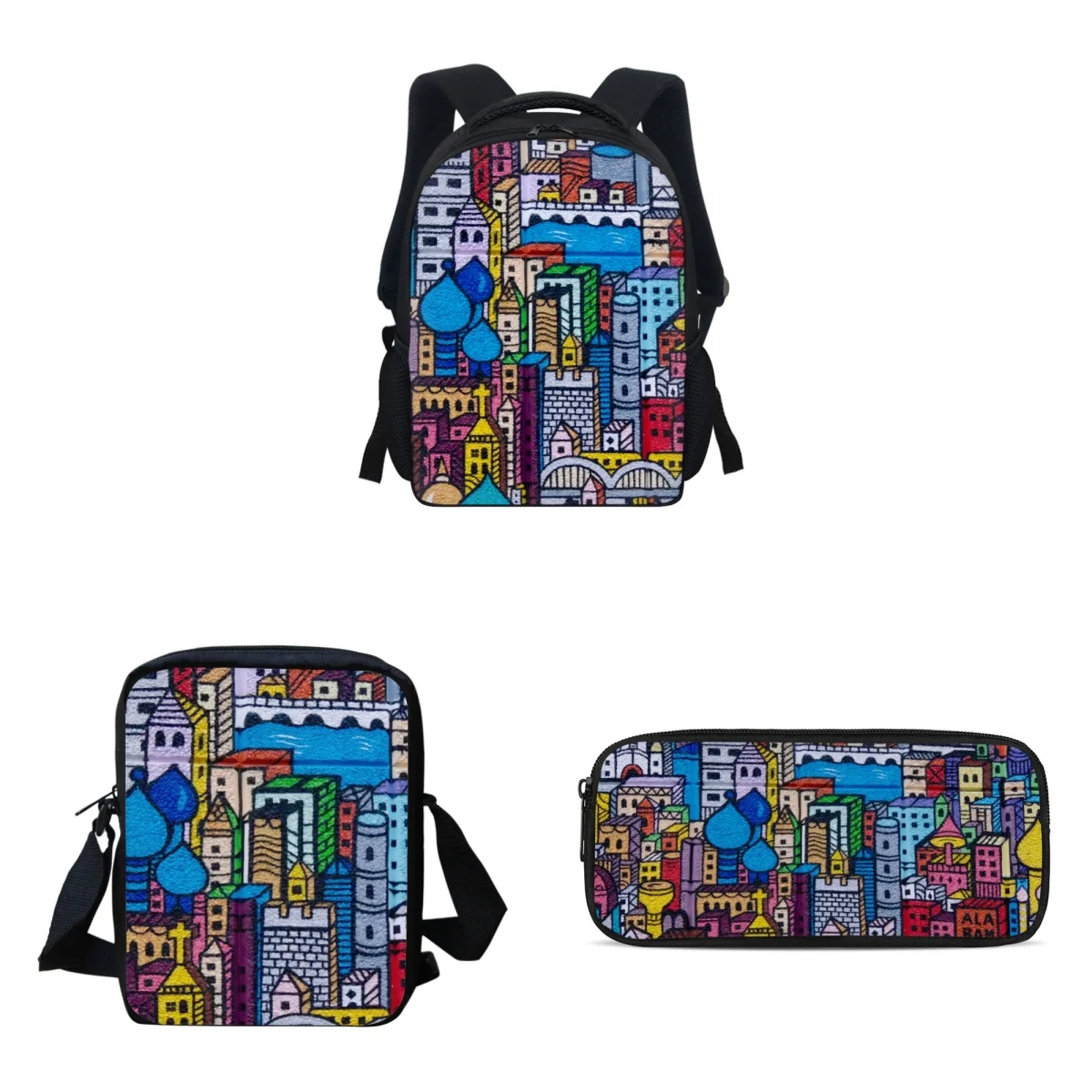 

School Bag Set For Girls Small Light Kid Kindergarten Child Bookbag High Quality Teen School Backpack Classic Lunch Bag 3Pcs Set