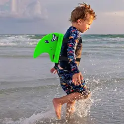 Kid Swimming Tranning Aid Shark Fin Back Float Board EVA Foam Safety Floating Board With Adjustable Belt Fin-Shaped Swimming Aid