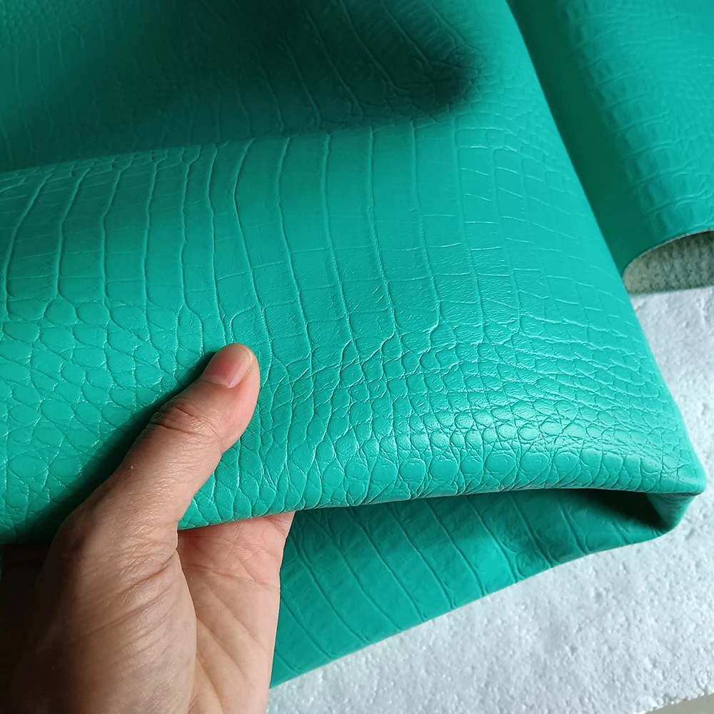 Leather Head Layer Cowhide Embossed Leather Handmade DIY Custom, Green Crocodile, Snake Pattern, Chrome Tanned Leather, 1.7mm