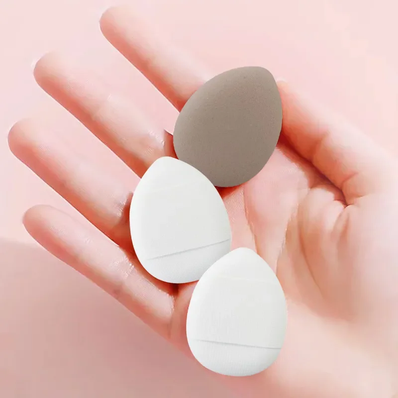 Mini set di soffio di polvere per la punta delle dita (rosa) - Cuscinetti per dita in spugna per applicatore di fondotinta e correttore di precisione ​