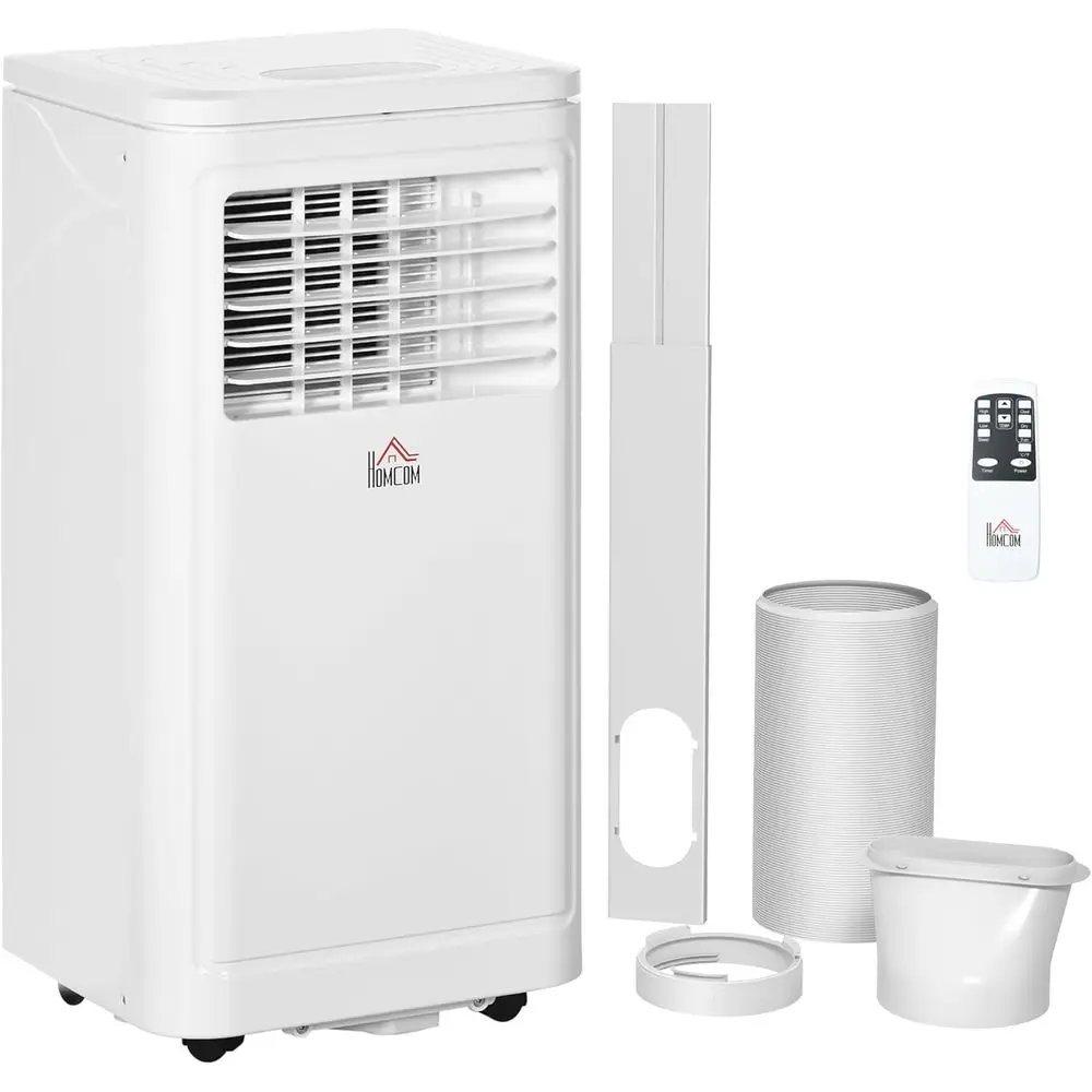 

Портативный кондиционер 3-в-1: охлаждение, режим сна, 24-часовой таймер, пульт ДУ, кремово-белый