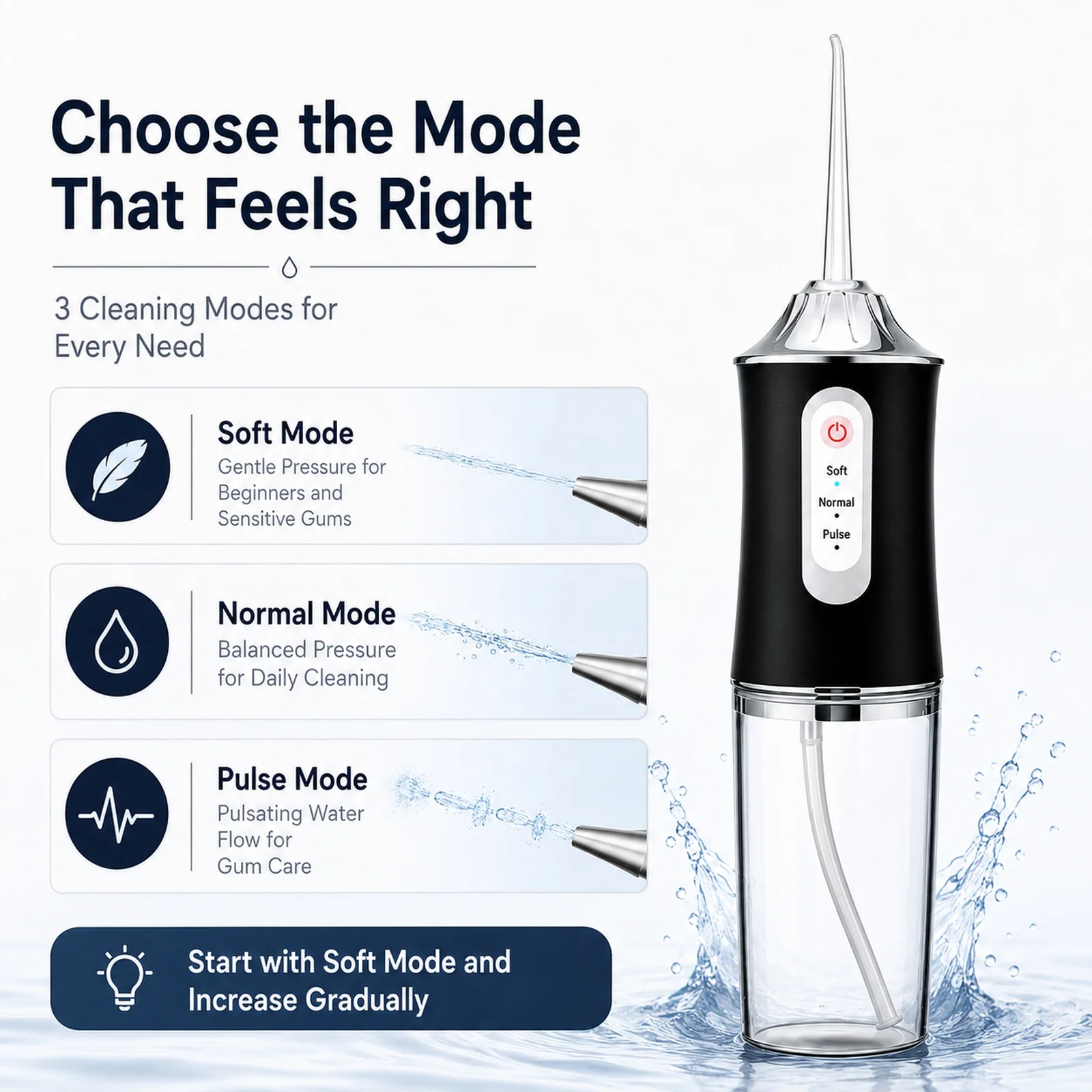 Pro Dental Oral Irrigator Flosser Removal Cleaning Wireless Brush Ipx7 Store Water Floss Irigator Waterpick For Tooth Mouth