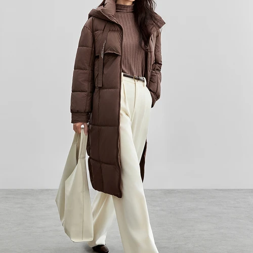 SENTUBILA 여성용 짧은 모직 재킷, 2024 패션 겉옷, 노치 칼라, 더블 브레스트, 루즈 코트, W44O56123, 겨울 