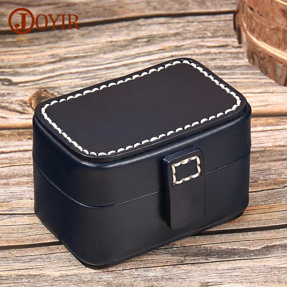 JOYIR Luxury Handmade Watch Jewelry Box Organizer Watch Genuine Cowhide Leather Vintage Storage Case Holder For Men Women