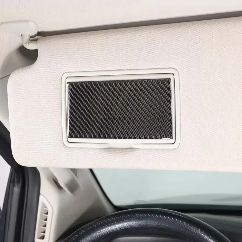 

For Nissan Titan 2016-2023 Soft Carbon Fiber Car Front Vanity Mirror Panel Cover Trim Stickers Car Accessories