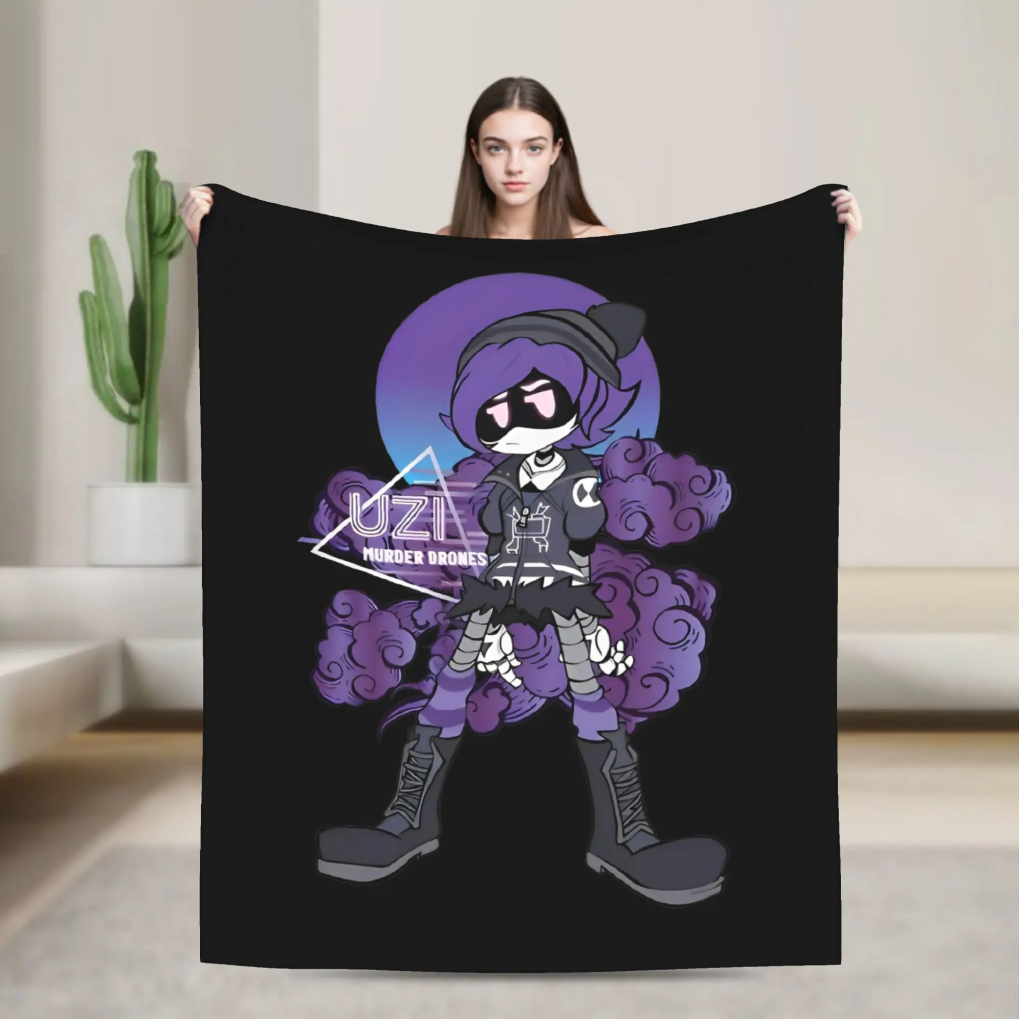 

Uzi Doorman Murder Drones Blanket Flannel Autumn/Winter Multifunction Soft Throw Blankets for Home Travel Bedspread