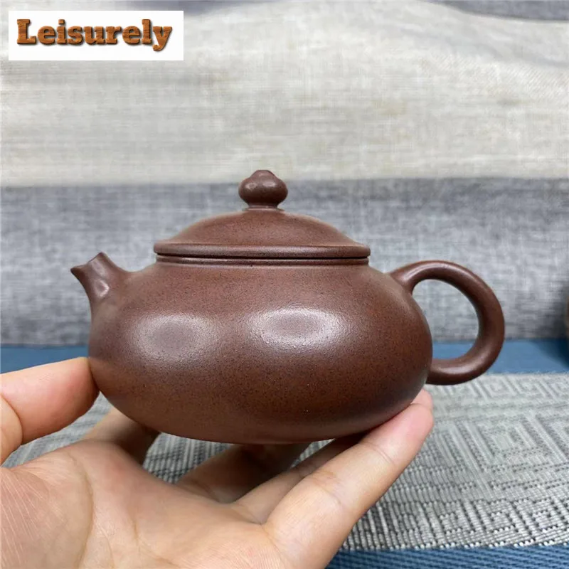 

180 мл креативные чайники из фиолетовой глины Исин, горшок ручной работы, чайник из необработанной руды, цинцит, грязевой чайник, китайский чайный сервиз Zisha, товары для чая, принадлежности для рукоделия