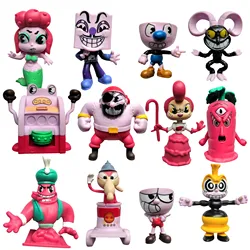 High Quality 3inch PVC Mugman Model Cartoon Anime Cuphead Action Figure Toys Birthday Gift Toys For Kids