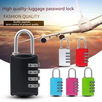 4 Dial Digit Password Lock Combination Suitcase Luggage Metal Code Password Lock Padlock Zinc Alloy Coded Lock Keyed Padlock