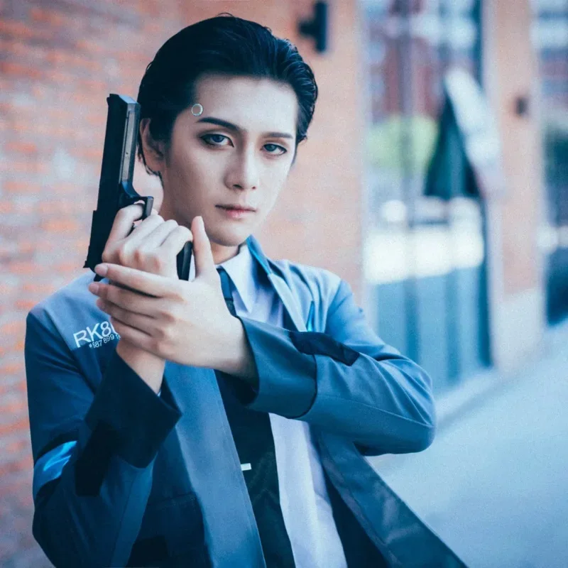 Detroit: Become Human RK800 Connor Cosplay Costume Complete Outfit Jacket Coat MN1