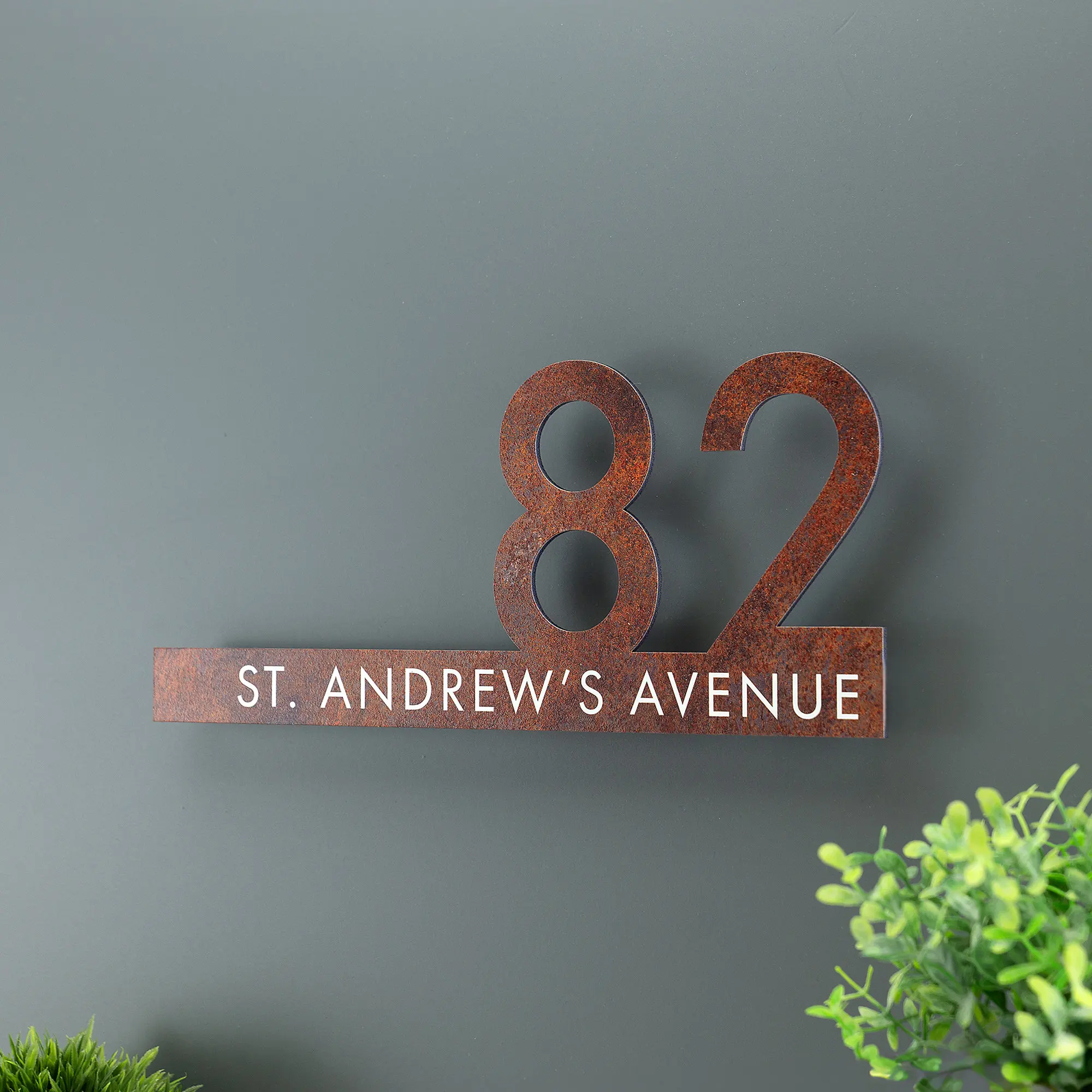 Elevate Your Home's Exterior with Personalized Nordic Rust Texture Floating Number Sign Acrylic Letters House Numbers Address