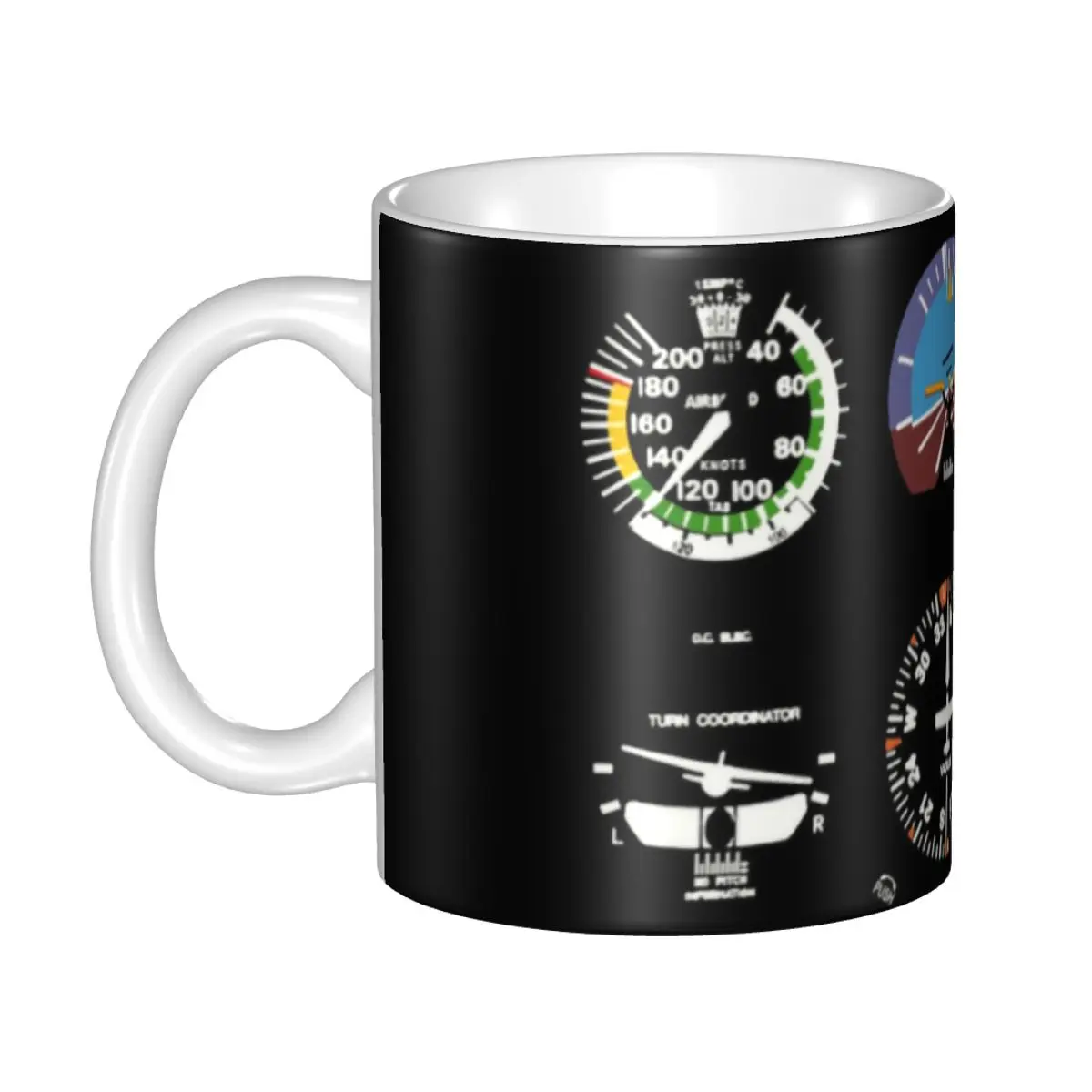 

Custom Cockpit Six Dials Flight Simulator Pilot Mugs DIY Airplane Aircraft Ceramic Milk Tea Coffee Cups