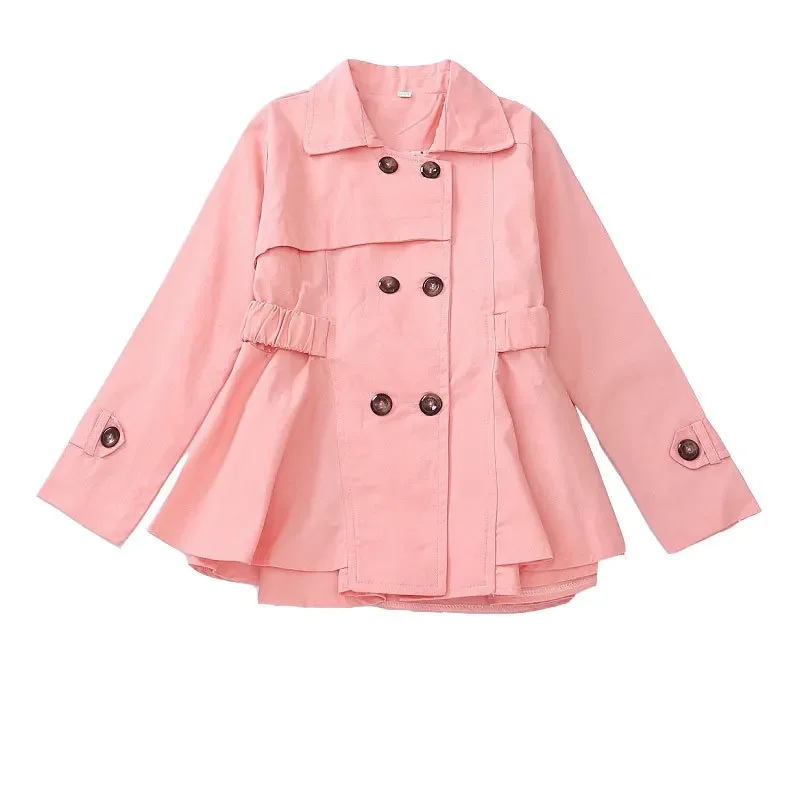 Girls Fashion Coat Children Spring Cotton Jackets Coats For Girls 2024 Outerwear Autumn Clothing 4-12 year old Tops