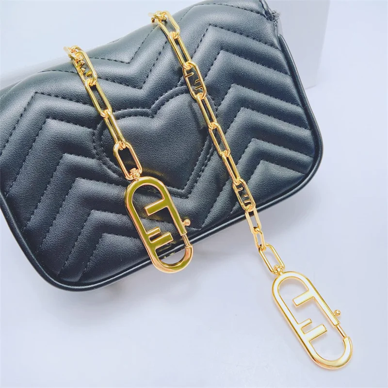 HOLIN 60cm-120cm DIY Alloy Chain Strap Handbag Chains Accessories Purse Straps Shoulder Cross Body Replacement Straps Bag Chain