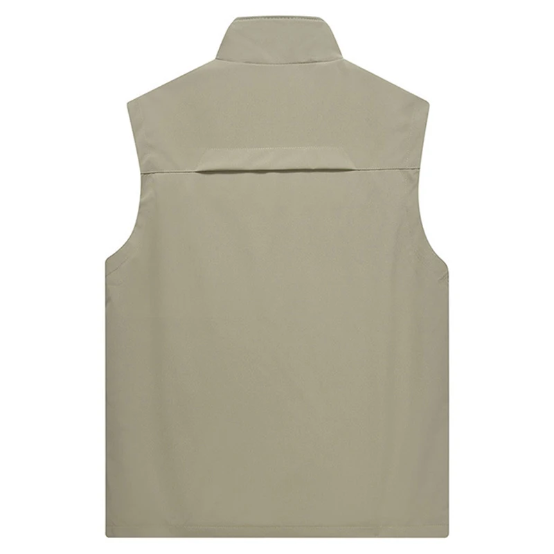 Chalecos de concha suave con 6 bolsillos para hombre, ropa de calidad para exteriores, 5XL talla grande, secado rápido, para acampar, pescar,