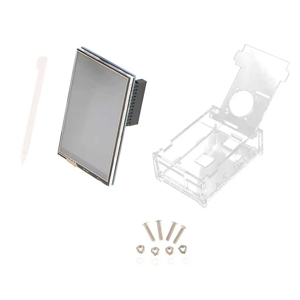 Acrylic 3.5 Inch LCD Display with Touch Pen Case for Raspberry Pi 3 Model B