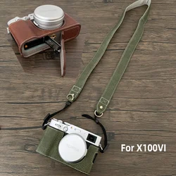 PU Leather Case for Fujifilm Fuji X100VI X-100VI camera bag Hard shell protective pouch