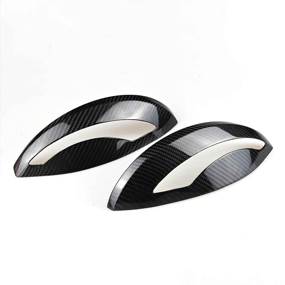 

High Quality ABS Plastic Glossy And Matt Carbon Fiber Angry Eyelid For Fiat 500 Abarth 696 595 With Washer Cover Head Lamp Only