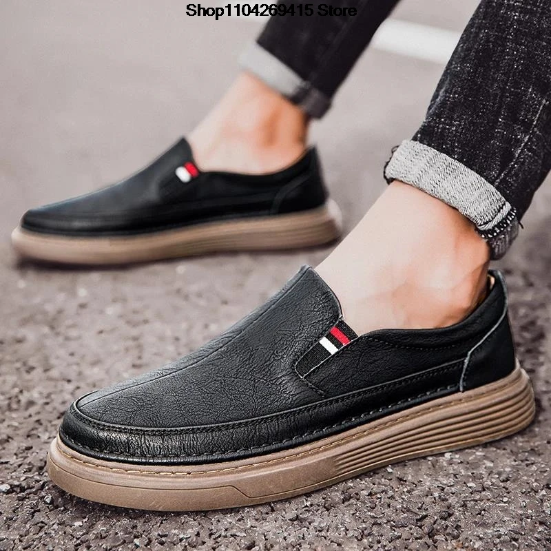 Autumn Outdoor Oxford Shoes Comfortable Massage Soles Casual Shoes Men's Loafers High Quality Flat Sole Genuine Leather Shoes