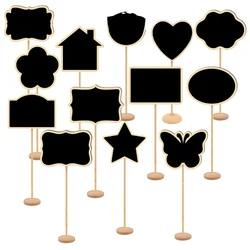 1-10pc Mini Paint Wood Board Small Wooden Chalk Blackboard Wedding Kitchen Restaurant Signs Writing Notice Message