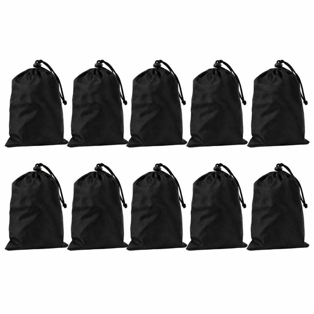 10 Pcs Convenient 210D Oxford Cloth Drawstring Storage Bag Waterproof Foldable Cinch Sack Stuff Sack Travel