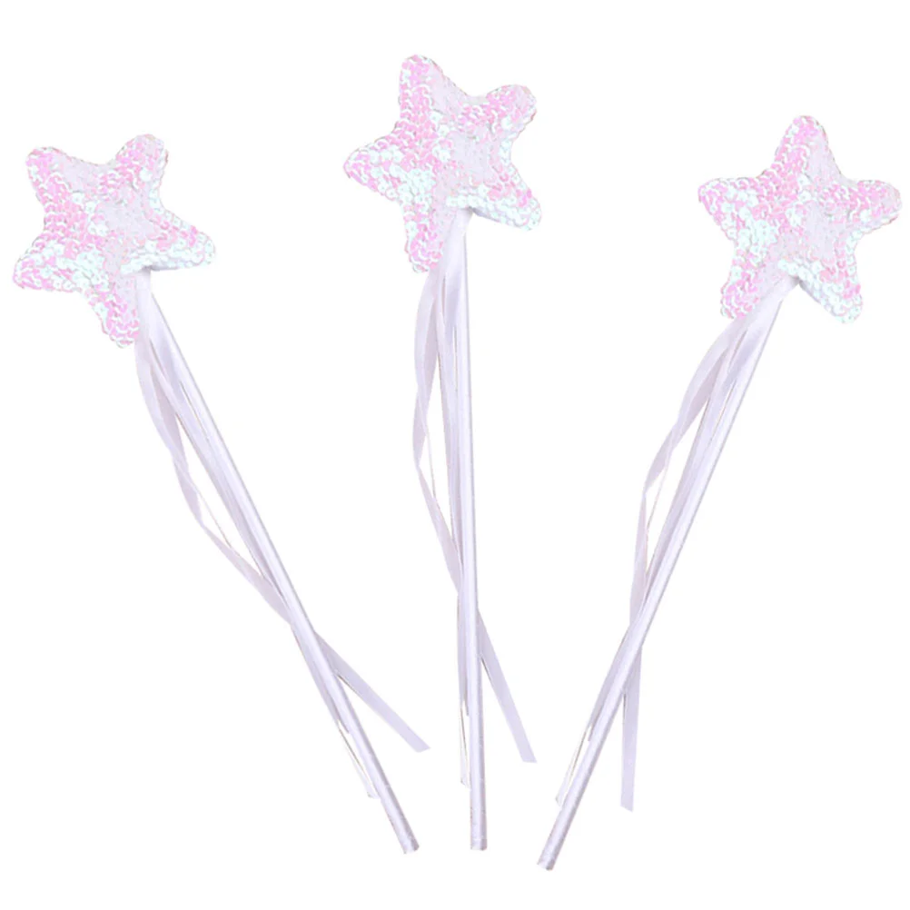 3 Pcs Party Cosplay Fairy Handheld Pink Ribbon Kids Baby Toys Stage Prop Pinata