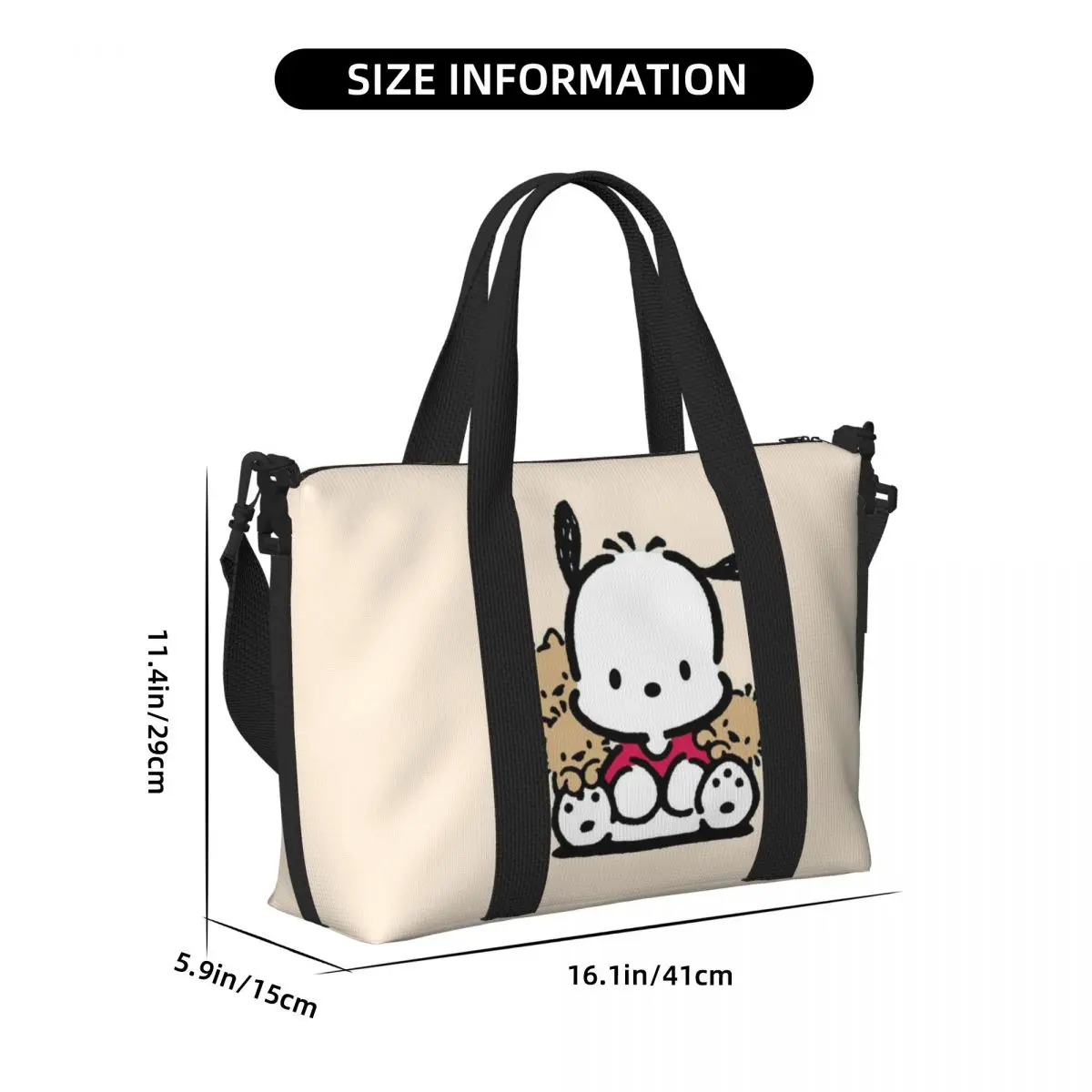 Bolso de mano de dibujos animados de Anime para mujer, bolsa grande personalizada, bolso de hombro para compras, gimnasio, playa, viaje