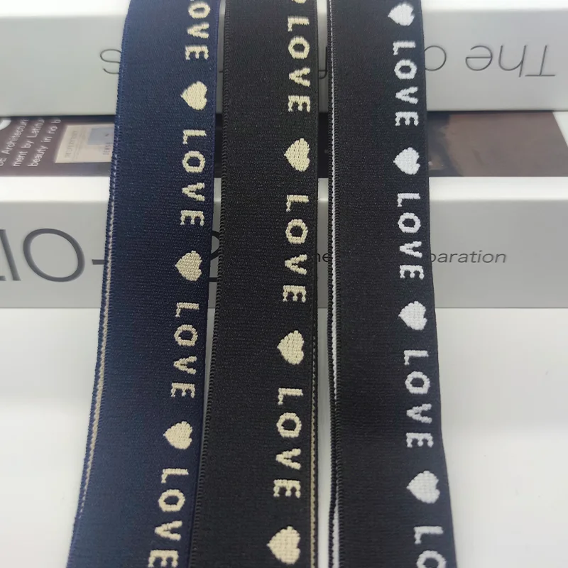High elastic letter elastic band jacquard waistband heightening soft rubber band thickening durable clothing diy