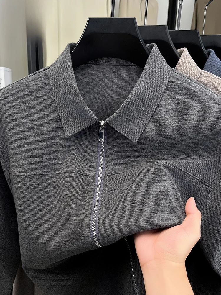 

Мужская легкая вязаная куртка Lormen из смесовой шерсти на молнии, весна-осень, повседневный спортивный стиль, новый дизайн