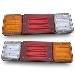 2 pcs 12/24V Truck led Rear Taillight Trailer Stop Brake Reversing Fog Lamp Flow Steering Lorry Caravans Campers ATV.