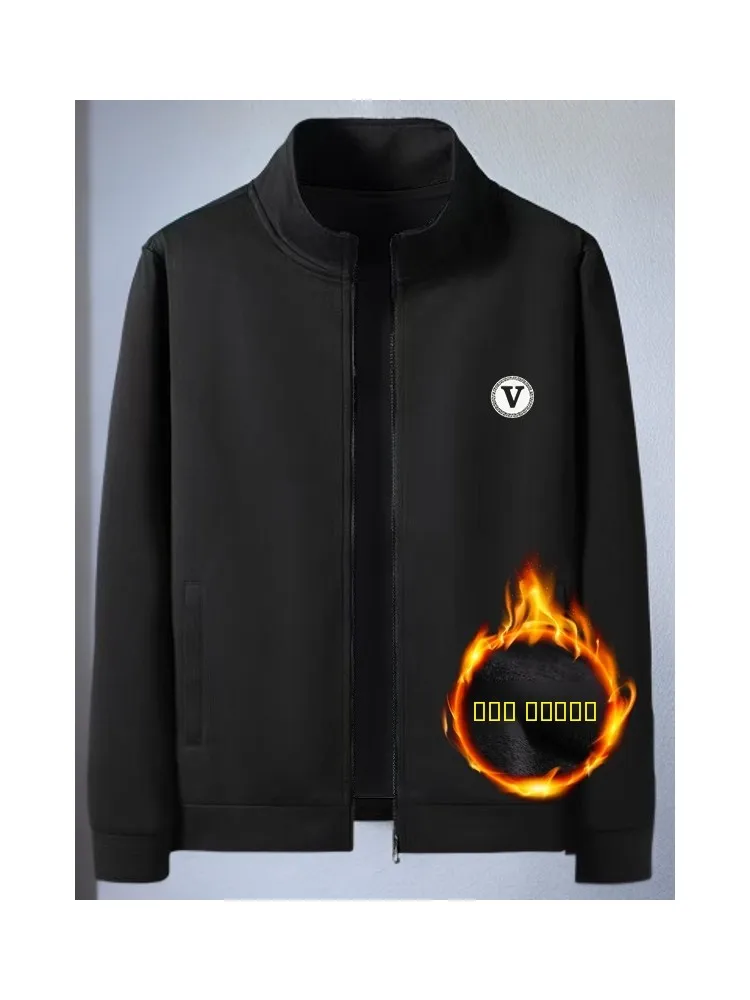 

Мужская куртка с воротником-стойкой на подкладке Fce, куртка на молнии, большой размер, удобная посадка, верхняя одежда из полиэфирного волокна, пальто