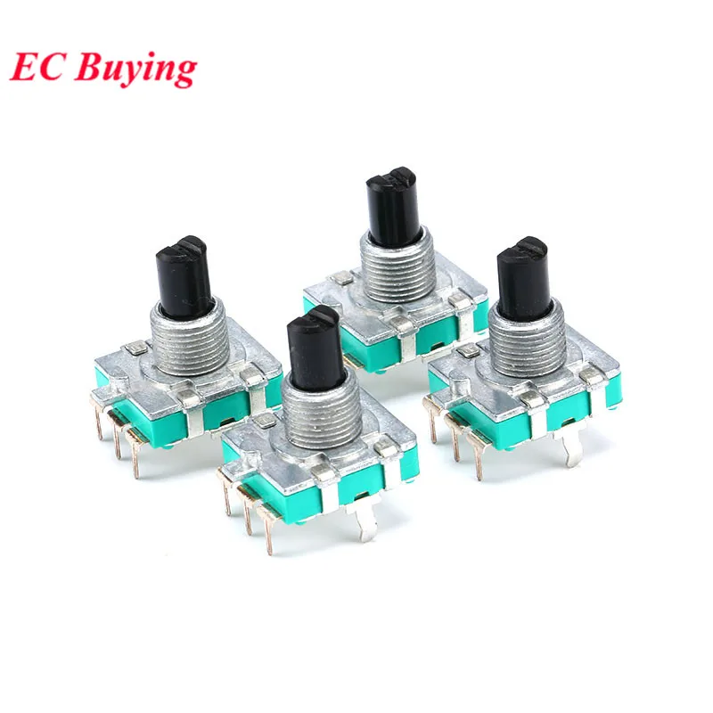 5pcs/lot 360 Angle Degree Rotary Audio Encoder Coding Code Switch EC16 E16 Digital Potentiometer Handle Length 15mm