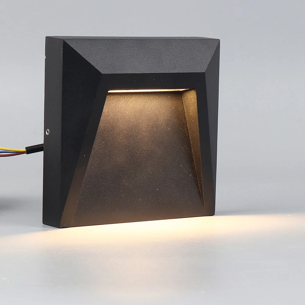 

Emitting Diode Stair Light Recessed Square Step Light IP65 Modern Surface Mount 3w Light Emitting Diode Wall