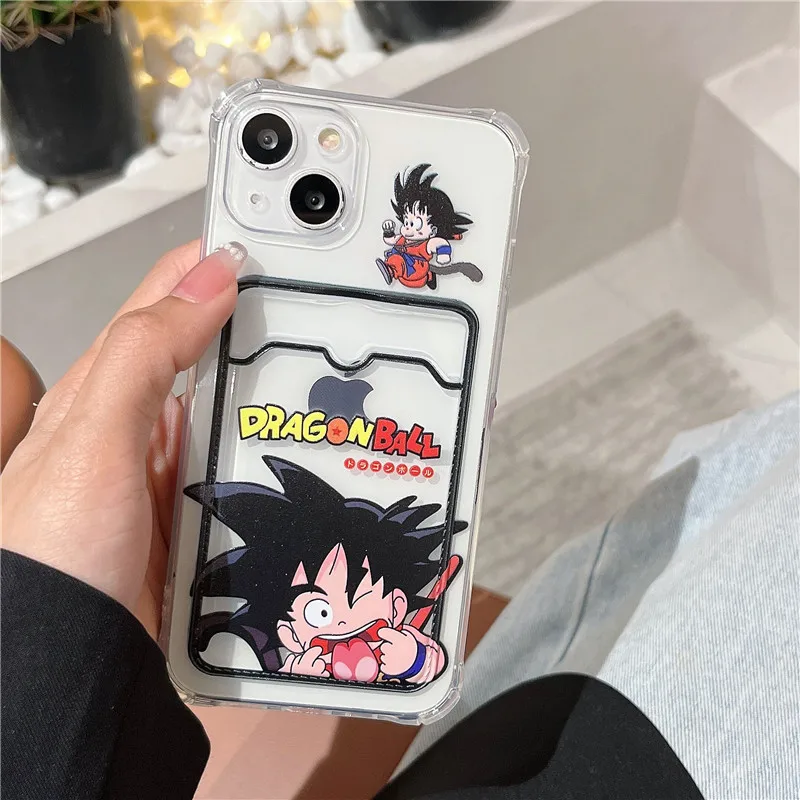 Cartoon 1986 Dragon Ball Phone Case For iPhone 11 12 13 14 15 16 Pro Max Plus X XR XS Son Goku Japan Anime Card Cover view 2